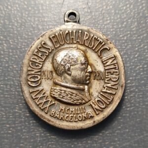 MEDALLA RELIGIOSA BARCELONA 1952 35 CONGRESO EUCARISTICO INTERNACIONAL PIO XII
