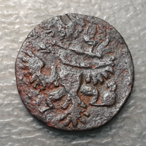 ERROR RUSIA RUSSIA POLUSHKA 1/4 KOPEK 1735 DOBLE ACUÑACION DOUBLE STRIKE