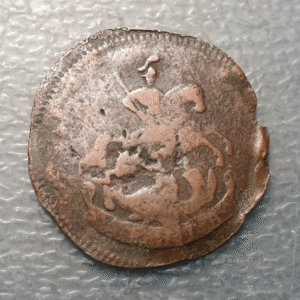 ERROR RUSIA RUSSIA DENGA 1/2  KOPEK 1788 ACUÑADO SOBRE COSPEL MAS FINO 3,27 g