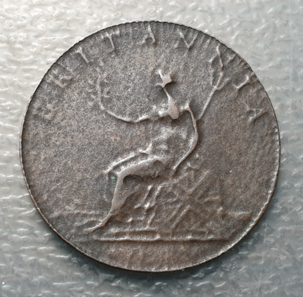 ERROR GRAN BRETAÑA GREAT BRITAIN GEORGE III HALF PENNY 1806 COSPEL MASFINO 2,80g - Imagen 2