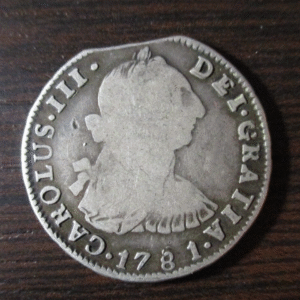 POTOSI BOLIVIA CARLOS III 2 REALES 1781 PR - DOBLE ACUÑACION DEL 8 - FIN LAMINA