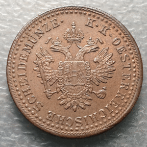 AUSTRIA HUNGRIA FRANZ JOSEPH I 2 KREUZER 1851 B KREMNITZ SC-/SC BRILLO ORIGINAL