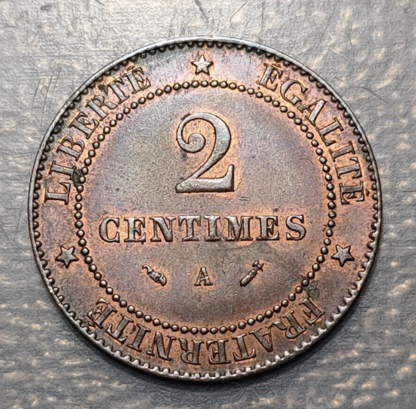 FRANCE 2 CENTIMES 1896 - Imagen 2