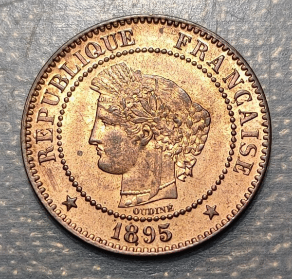FRANCE 2 CENTIMES 1895 A UNC