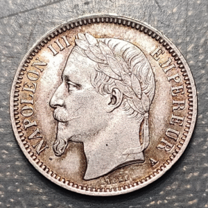 FRANCE NAPOLEON III 1 FRANC 1868 A