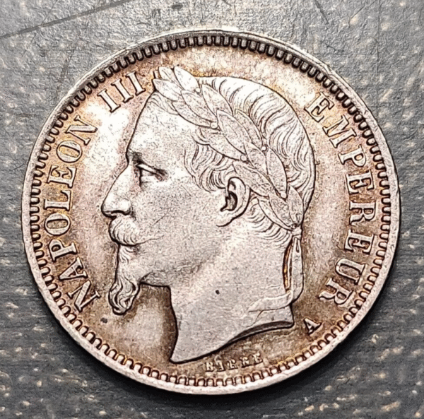 FRANCE NAPOLEON III 1 FRANC 1868 A