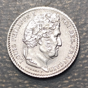 FRANCE LOUIS PHILIPPE I 25 CENTIMES 1845 B ROUEN