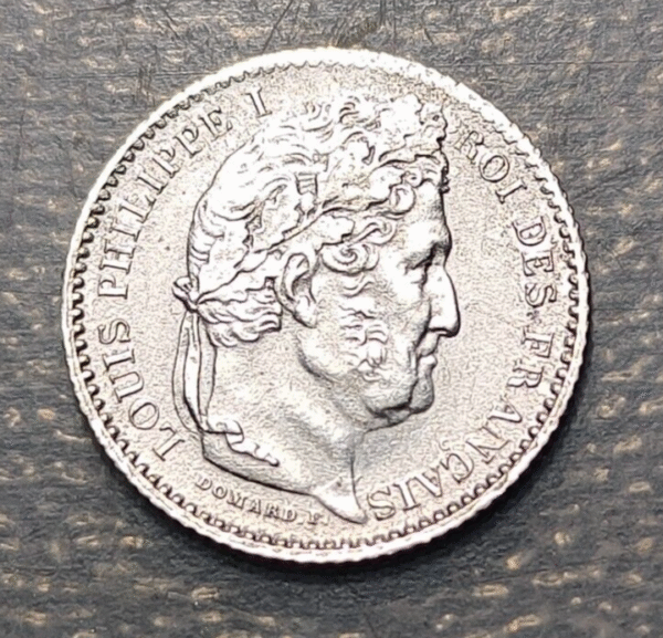 FRANCE LOUIS PHILIPPE I 25 CENTIMES 1845 B ROUEN