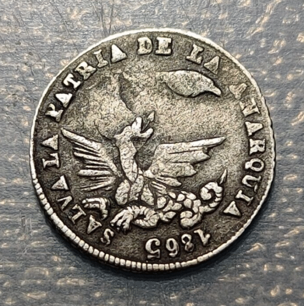 BOLIVIA 1/16 MELGAREJO 1865 SALVA LA PATRIA DE LA ANARQUIA