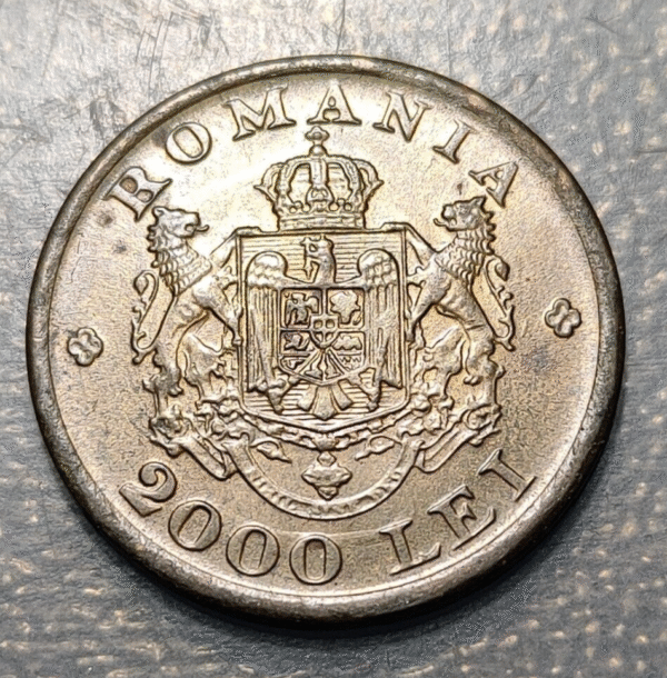 ROMANIA 2000 LEI 1947 HIGH GRADE - Imagen 2