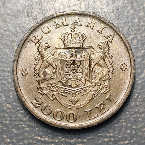 ROMANIA 2000 LEI 1946 HIGH GRADE - Imagen 2