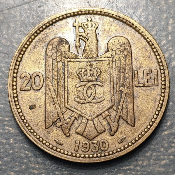 ROMANIA 20 LEI 1930 - Imagen 2