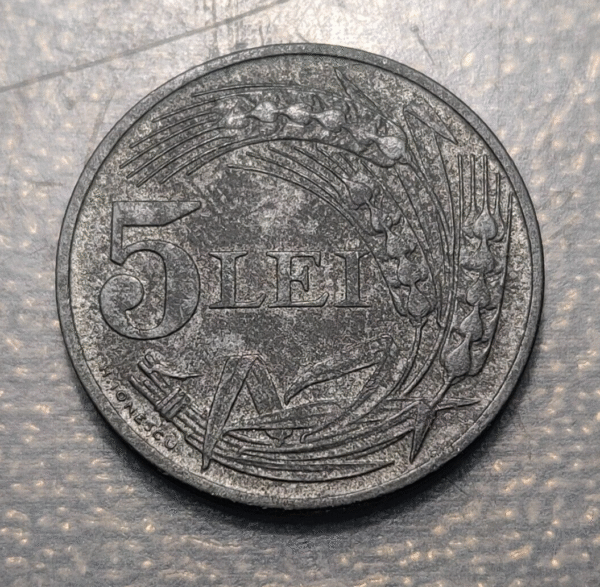 ROMANIA 5 LEI 1942 KM 61 HIGH GRADE - Imagen 2