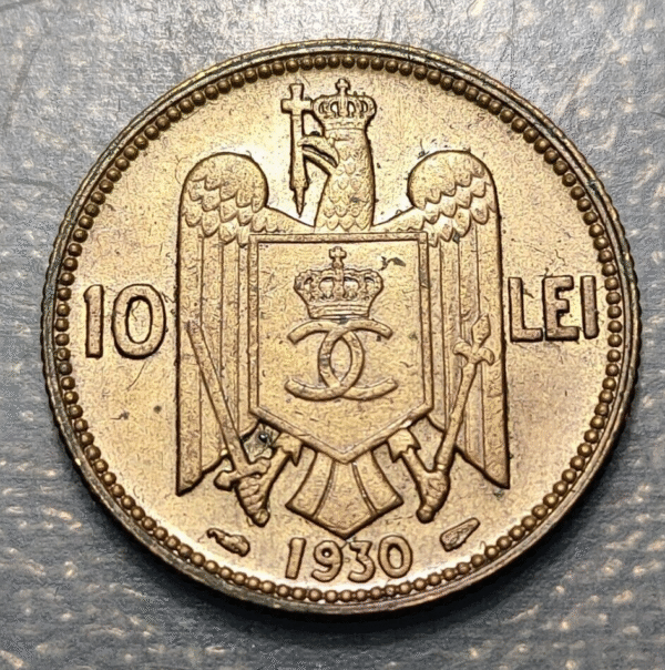 ROMANIA 10 LEI 1930 - Imagen 2