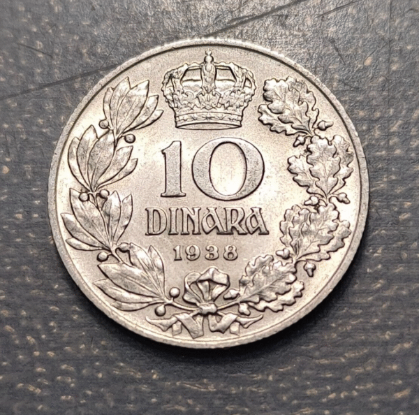 YUGOSLAVIA 10 DINARA 1938 HIGH GRADE - Imagen 2