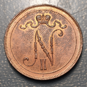 FINLAND RUSSIA 10 PENNIA 1916 UNC