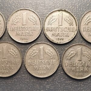 ALEMANIA LOTE 7 MONEDAS 1 MARK 1954J 1955J 1955G 1957 D 1958 G 1960G 1967G