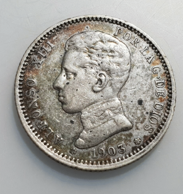ESPAÑA ALFONSO XIII 1 PESETA 1903 SMV EBC