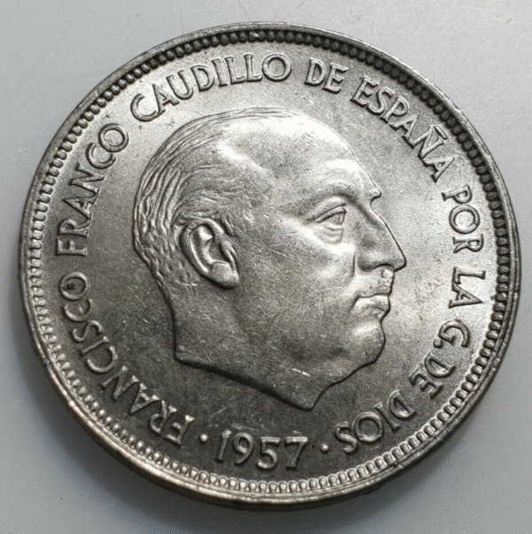 ESTADO ESPAÑOL 25 PESETAS 1957 66 SC- - Imagen 2