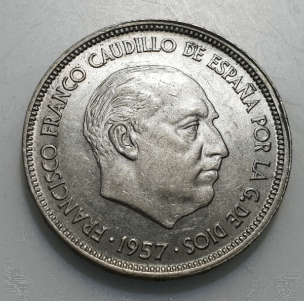ESTADO ESPAÑOL 25 PESETAS 1957 66 EBC+ - Imagen 2