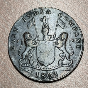 INDIA BRITANICA BRITISH INDIA EAST INDIA COMPANY 20 CASH 1803 MBC-