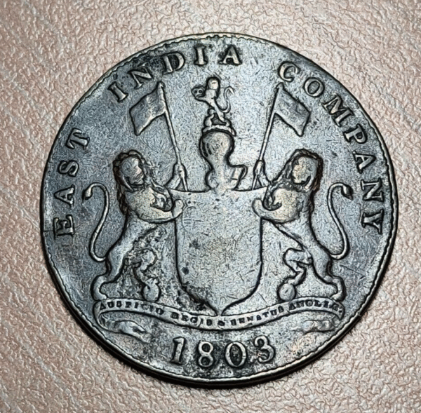 INDIA BRITANICA BRITISH INDIA EAST INDIA COMPANY 20 CASH 1803 MBC-