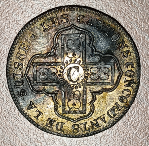 SUIZA SWITZERLAND VAUD 1 BATZEN 1830 EBC/EBC+