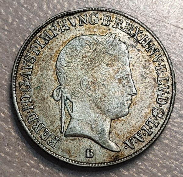 HUNGRIA HUNGARY 20 KRAJCZAR 1847 B EBC