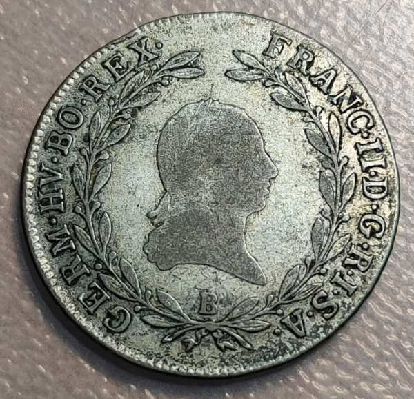 AUSTRIA HUNGARY HUNGRIA FRANZ II 20 KREUZER 1804 B KREMNITZ