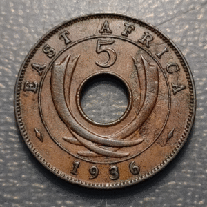 BRITISH EAST AFRICA EDWARD VIII 5 CENTS 1936 KN
