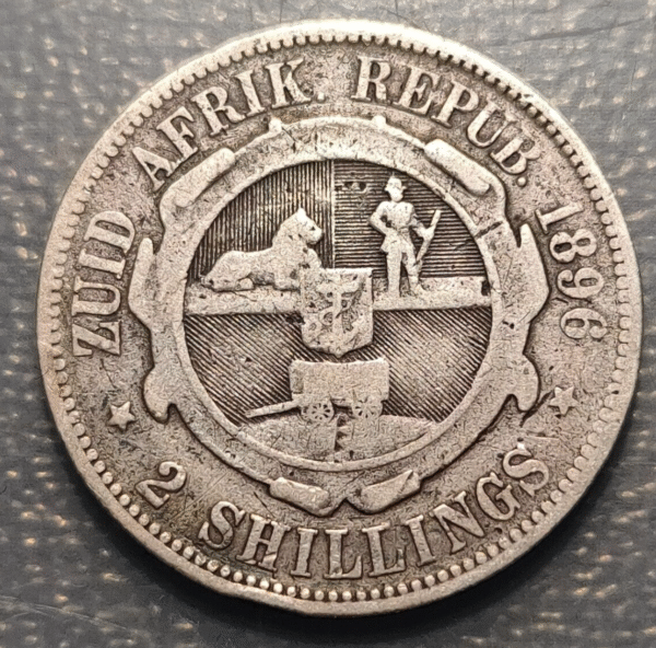 SUDAFRICA SOUTH AFRICA 2 SHILLINGS 1896 - Imagen 2