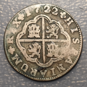 FALSA DE EPOCA ESPAÑA SEGOVIA FELIPE V 2 REALES 1622 F FALSA DE EPOCA