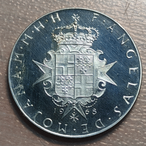 ORDEN DE MALTA ORDER OF MALTA ANGELO DE MOJANO 3 SCUDI 1968 PROOF SC UNC