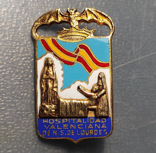 MEDALLA RELIGIOSA VALENCIA HOSPITALIDAD VALENCIANA DE N.S. DE LOURDES INSIGNIA