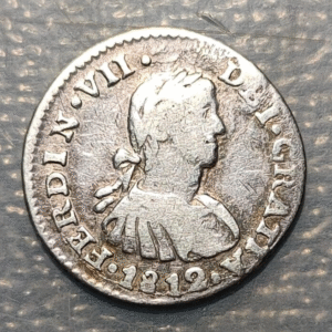MEXICO FERDINAND VII FERNANDO VII 1/2 REAL 1812 HJ