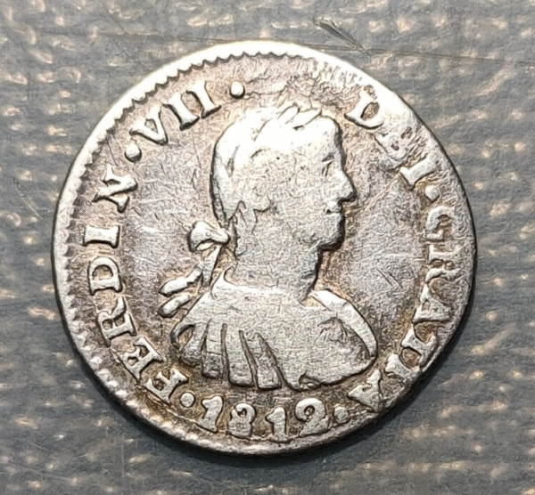 MEXICO FERDINAND VII FERNANDO VII 1/2 REAL 1812 HJ