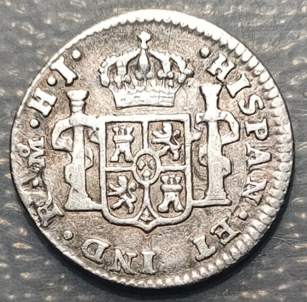 MEXICO FERDINAND VII FERNANDO VII 1/2 REAL 1812 HJ - Imagen 2