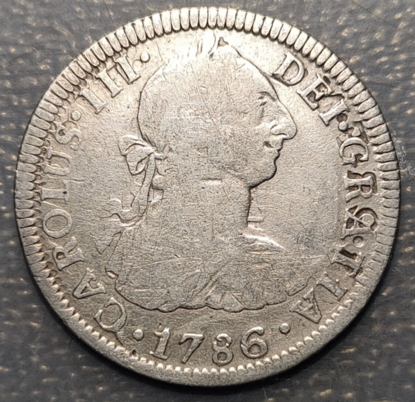 MEXICO CHARLES III CARLOS III 2 REALES 1786 FM