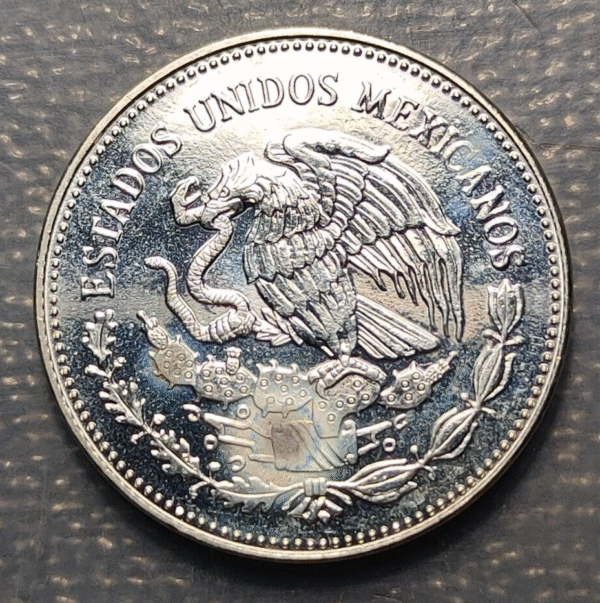 MEXICO 25 PESOS 1985 FOOTBALL UNC - Imagen 2