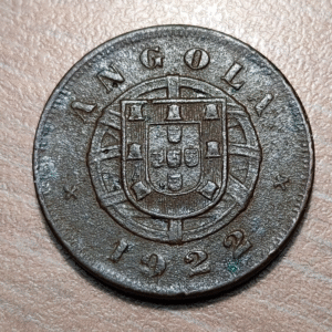 ANGOLA 5 CENTAVOS 1922 KM 62 BC+