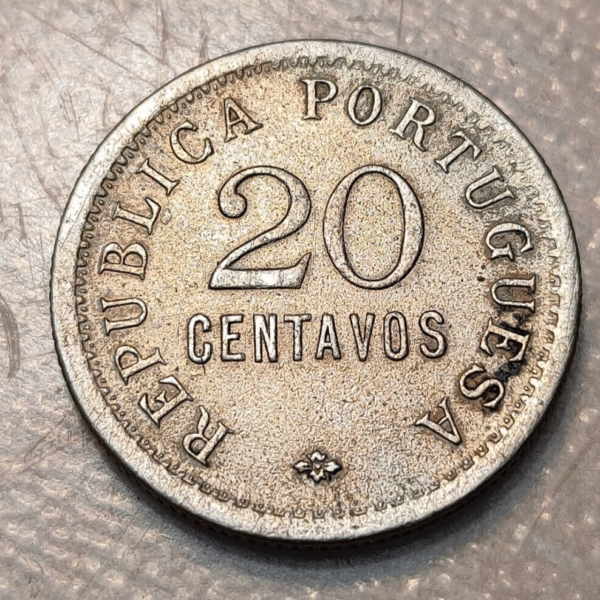 ANGOLA 20 CENTAVOS 1921 KM 64 BC+ - Imagen 2