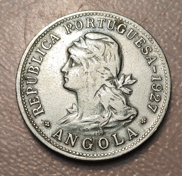 ANGOLA 50 CENTAVOS 1927 KM 69 MBC