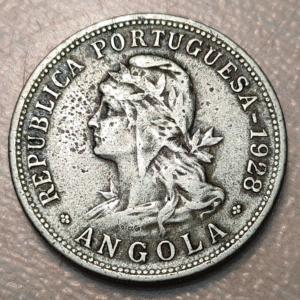 ANGOLA 50 CENTAVOS 1928 KM 69 MBC-