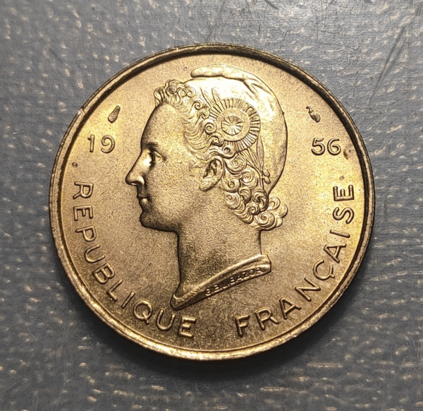FRENCH WEST AFRICA 25 FRANCS 25 FRANCOS 1956 KM 7 SC UNC