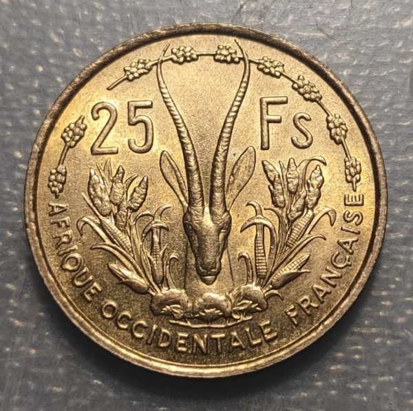 FRENCH WEST AFRICA 25 FRANCS 25 FRANCOS 1956 KM 7 SC UNC - Imagen 2
