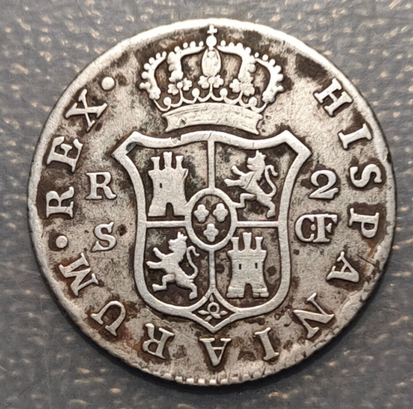 SPAIN SEVILLA SEVILLE CHARLES III CARLOS III 2 REALES 1778 CF - Imagen 2