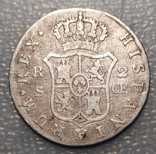 SPAIN SEVILLA SEVILLE CHARLES III CARLOS III 2 REALES 1778 CF - Imagen 2