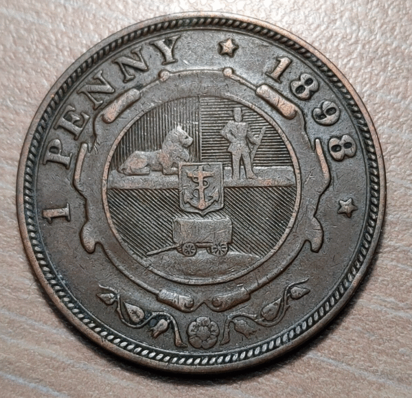 SOUTH AFRICA SUDAFRICA 1 PENNY 1898 MBC - Imagen 2