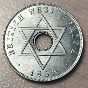 BRITISH WEST AFRICA EDWARD VIII ONE PENNY 1 PENNY 1936 KN KM 16 SC UNC