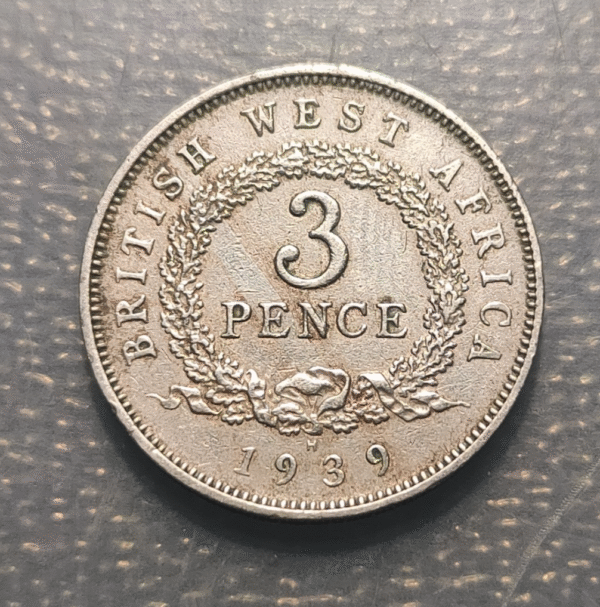 BRITISH WEST AFRICA GEORGE VI 3 PENCE 1939 H KM 21 MBC - Imagen 2